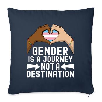 Transgender Trans LGBTQ - Sofa pillowcase 17,3'' x 17,3'' (45 x 45 cm) - navy - Front