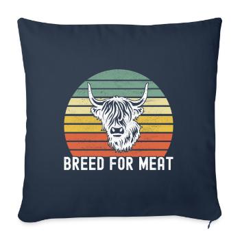 Highland Cow Hochlandkuh - Sofa pillowcase 17,3'' x 17,3'' (45 x 45 cm) - navy - Front