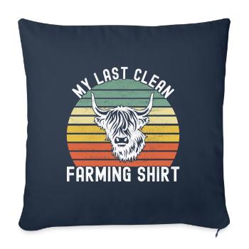 Highland Cow Hochlandkuh - Sofa pillowcase 17,3'' x 17,3'' (45 x 45 cm) - navy - Front