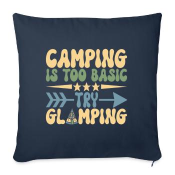 Glamping Glamper - Sofa pillowcase 17,3'' x 17,3'' (45 x 45 cm) - navy - Front