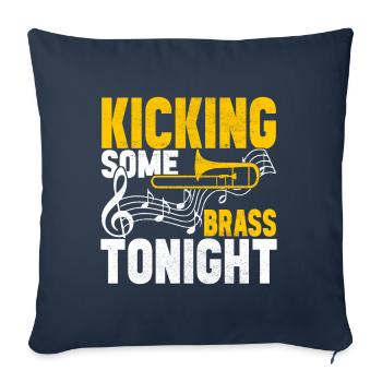 Posaune Trombone - Sofa pillowcase 17,3'' x 17,3'' (45 x 45 cm) - navy - Front