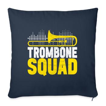 Posaune Trombone - Sofa pillowcase 17,3'' x 17,3'' (45 x 45 cm) - navy - Front