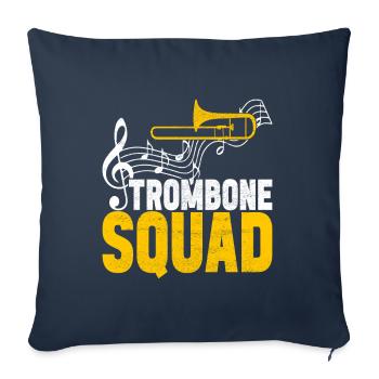 Posaune Trombone - Sofa pillowcase 17,3'' x 17,3'' (45 x 45 cm) - navy - Front