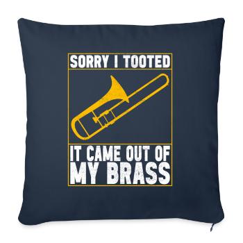Posaune Trombone - Sofa pillowcase 17,3'' x 17,3'' (45 x 45 cm) - navy - Front