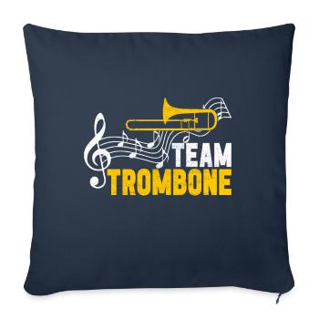 Posaune Trombone - Sofa pillowcase 17,3'' x 17,3'' (45 x 45 cm) - navy - Front