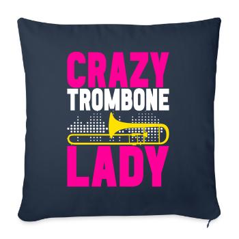 Posaune Trombone - Sofa pillowcase 17,3'' x 17,3'' (45 x 45 cm) - navy - Front