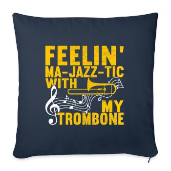 Posaune Trombone - Sofa pillowcase 17,3'' x 17,3'' (45 x 45 cm) - navy - Front