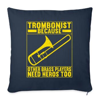 Posaune Trombone - Sofa pillowcase 17,3'' x 17,3'' (45 x 45 cm) - navy - Front