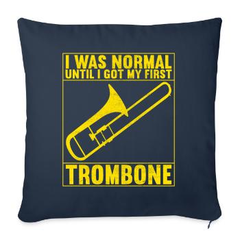 Posaune Trombone - Sofa pillowcase 17,3'' x 17,3'' (45 x 45 cm) - navy - Front