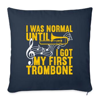 Posaune Trombone - Sofa pillowcase 17,3'' x 17,3'' (45 x 45 cm) - navy - Front