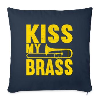 Posaune Trombone - Sofa pillowcase 17,3'' x 17,3'' (45 x 45 cm) - navy - Front