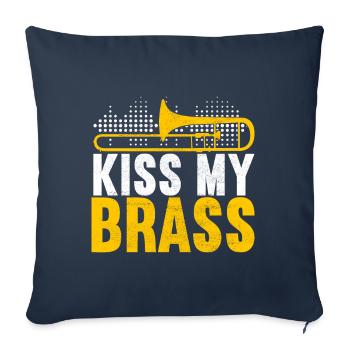 Posaune Trombone - Sofa pillowcase 17,3'' x 17,3'' (45 x 45 cm) - navy - Front