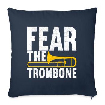 Posaune Trombone - Sofa pillowcase 17,3'' x 17,3'' (45 x 45 cm) - navy - Front