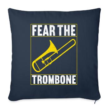 Posaune Trombone - Sofa pillowcase 17,3'' x 17,3'' (45 x 45 cm) - navy - Front