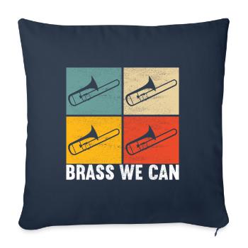 Posaune Trombone - Sofa pillowcase 17,3'' x 17,3'' (45 x 45 cm) - navy - Front