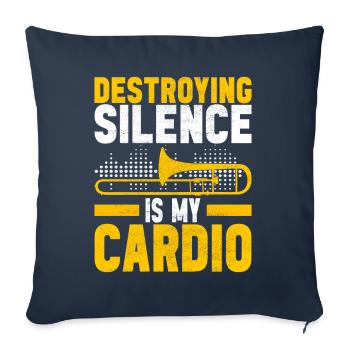 Posaune Trombone - Sofa pillowcase 17,3'' x 17,3'' (45 x 45 cm) - navy - Front
