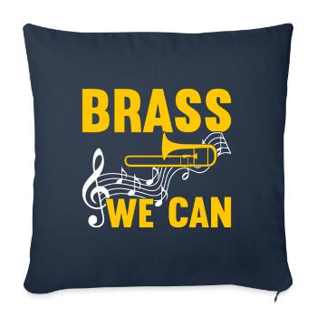 Posaune Trombone - Sofa pillowcase 17,3'' x 17,3'' (45 x 45 cm) - navy - Front