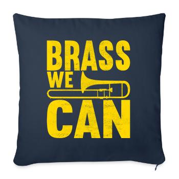 Posaune Trombone - Sofa pillowcase 17,3'' x 17,3'' (45 x 45 cm) - navy - Front