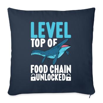 Mosasaurus Dinosaurier - Sofakissenbezug 45 x 45 cm - Navy - Vorne