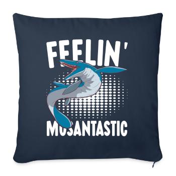 Mosasaurus Dinosaurier - Sofakissenbezug 45 x 45 cm - Navy - Vorne
