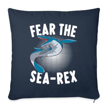 Mosasaurus Dinosaurier - Sofakissenbezug 45 x 45 cm - Navy - Vorne