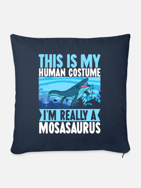Mosasaurus Dinosaurier - Sofakissenbezug 45 x 45 cm - Navy