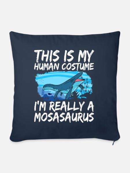 Mosasaurus Dinosaurier - Sofakissenbezug 45 x 45 cm - Navy