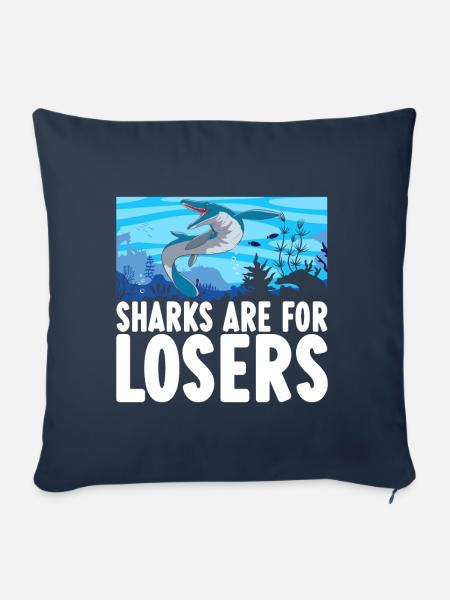 Mosasaurus Dinosaurier - Sofakissenbezug 45 x 45 cm - Navy