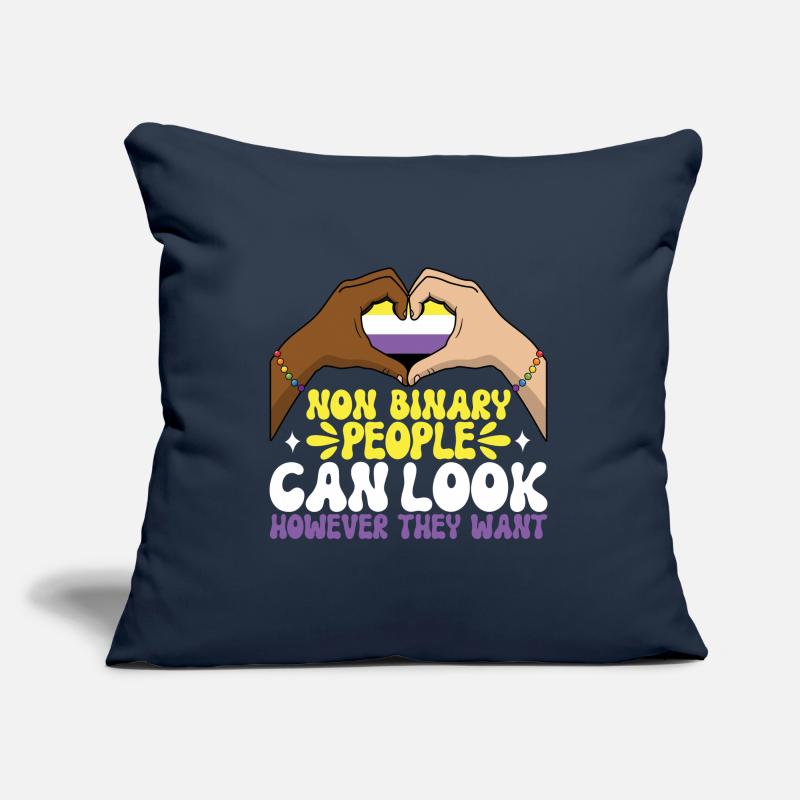 Non Binary Pride Genderqueer Sofakissenbezug 45 x 45 cm