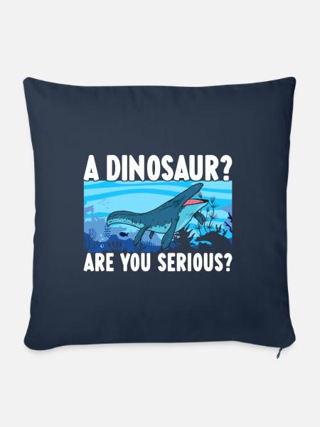 Mosasaurus Dinosaurier - Sofakissenbezug 45 x 45 cm - Navy