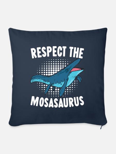 Mosasaurus Dinosaurier - Sofakissenbezug 45 x 45 cm - Navy