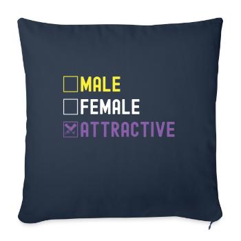 Non Binary Pride Genderqueer - Sofa pillowcase 17,3'' x 17,3'' (45 x 45 cm) - navy - Front