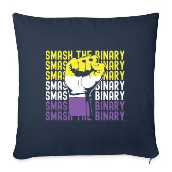 Non Binary Pride Genderqueer - Sofa pillowcase 17,3'' x 17,3'' (45 x 45 cm) - navy - Front