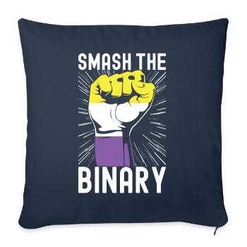 Non Binary Pride Genderqueer - Sofa pillowcase 17,3'' x 17,3'' (45 x 45 cm) - navy - Front