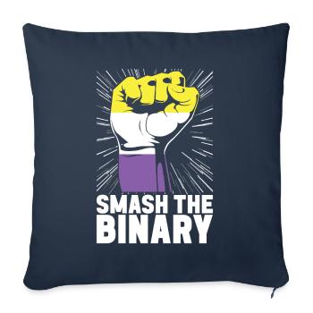 Non Binary Pride Genderqueer - Sofa pillowcase 17,3'' x 17,3'' (45 x 45 cm) - navy - Front