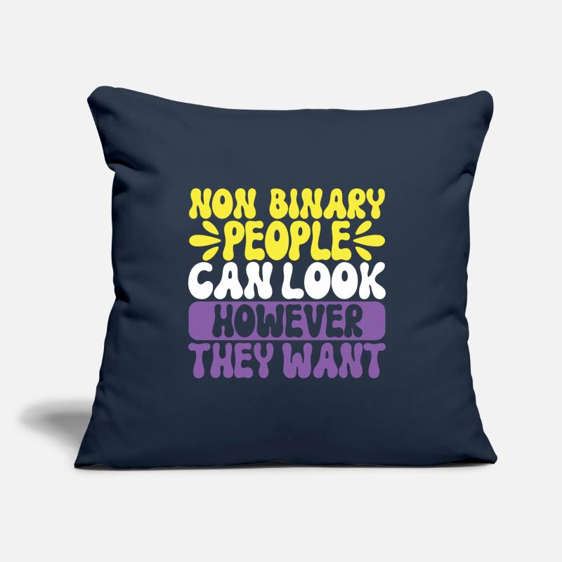 Non Binary Pride Genderqueer Sofakissenbezug 45 x 45 cm