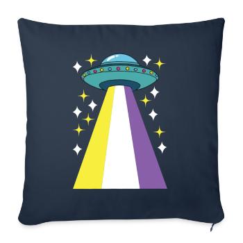 Non Binary Pride Genderqueer - Sofa pillowcase 17,3'' x 17,3'' (45 x 45 cm) - navy - Front