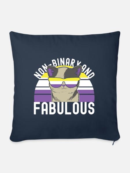 Non Binary Pride Genderqueer - Sofakissenbezug 45 x 45 cm - Navy
