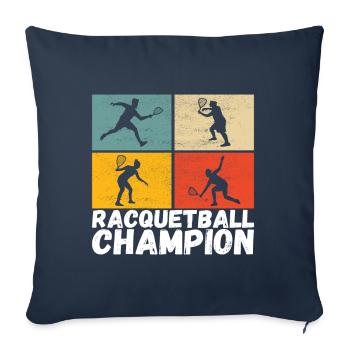 Racquetball Racquetball Player - Sofa pillowcase 17,3'' x 17,3'' (45 x 45 cm) - navy - Front