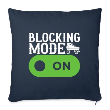 Roller derby - Housse de coussin décorative 45 x 45 cm - bleu marine - Devant