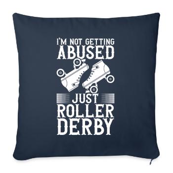 Roller derby - Housse de coussin décorative 45 x 45 cm - bleu marine - Devant