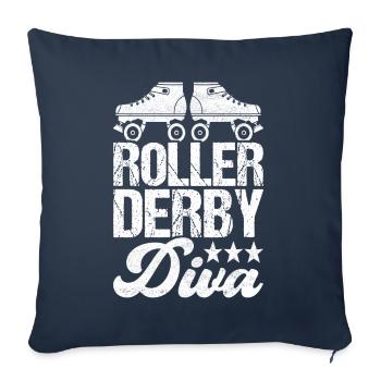 Roller derby - Sofa pillowcase 17,3'' x 17,3'' (45 x 45 cm) - navy - Front