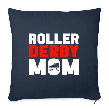 Roller derby - Housse de coussin décorative 45 x 45 cm - bleu marine - Devant