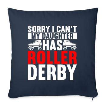 Roller derby - Housse de coussin décorative 45 x 45 cm - bleu marine - Devant