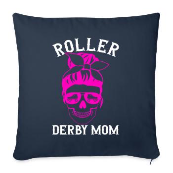 Roller derby - Housse de coussin décorative 45 x 45 cm - bleu marine - Devant