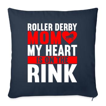 Roller derby - Housse de coussin décorative 45 x 45 cm - bleu marine - Devant