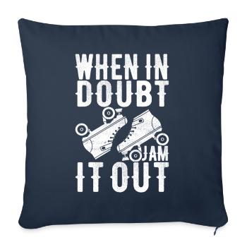 Roller derby - Sofa pillowcase 17,3'' x 17,3'' (45 x 45 cm) - navy - Front