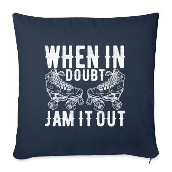 Roller derby - Sofa pillowcase 17,3'' x 17,3'' (45 x 45 cm) - navy - Front