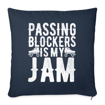 Roller derby - Housse de coussin décorative 45 x 45 cm - bleu marine - Devant