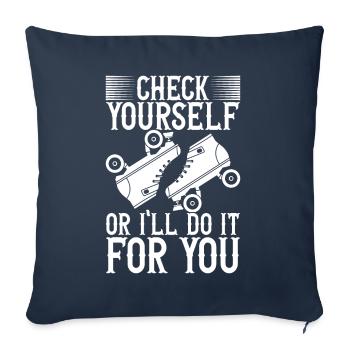Roller derby - Sofa pillowcase 17,3'' x 17,3'' (45 x 45 cm) - navy - Front